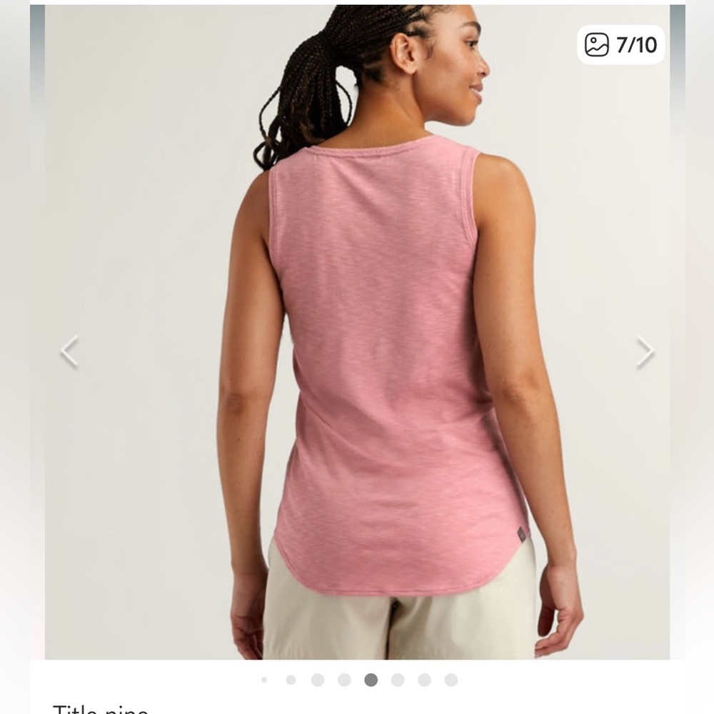Title Nine Pink Henerala V-Neck Tank Top - Picture 3 of 7